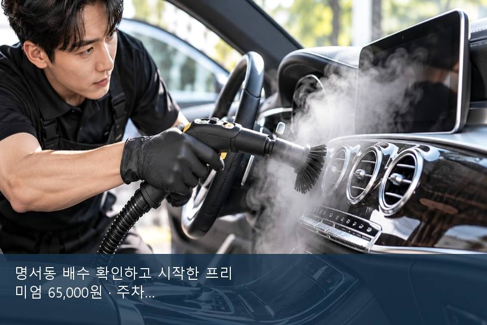 명서동 배수 확인하고 시작한 프리미엄 65,000원 · 주차장에서 부른 날