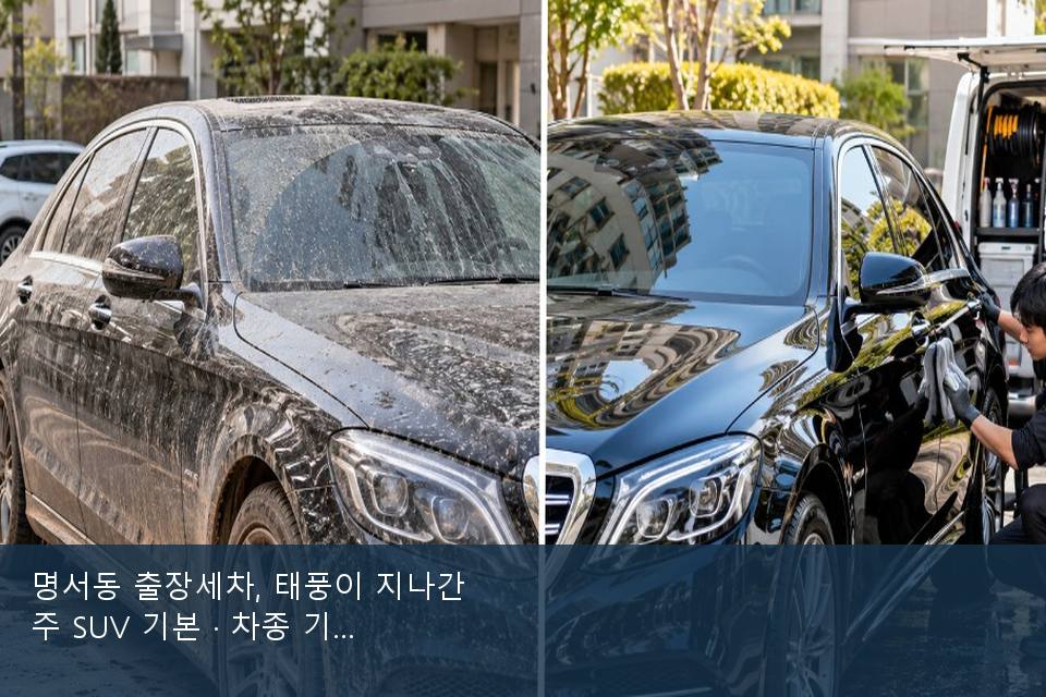 명서동 출장세차, 태풍이 지나간 주 SUV 기본 · 차종 기준 금액